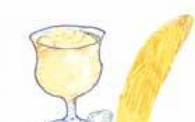 plátano con leche de soja