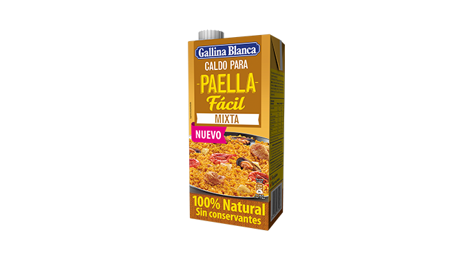 Producto Caldo para Paella Fácil Mixta 100% Natural de Gallina Blanca
