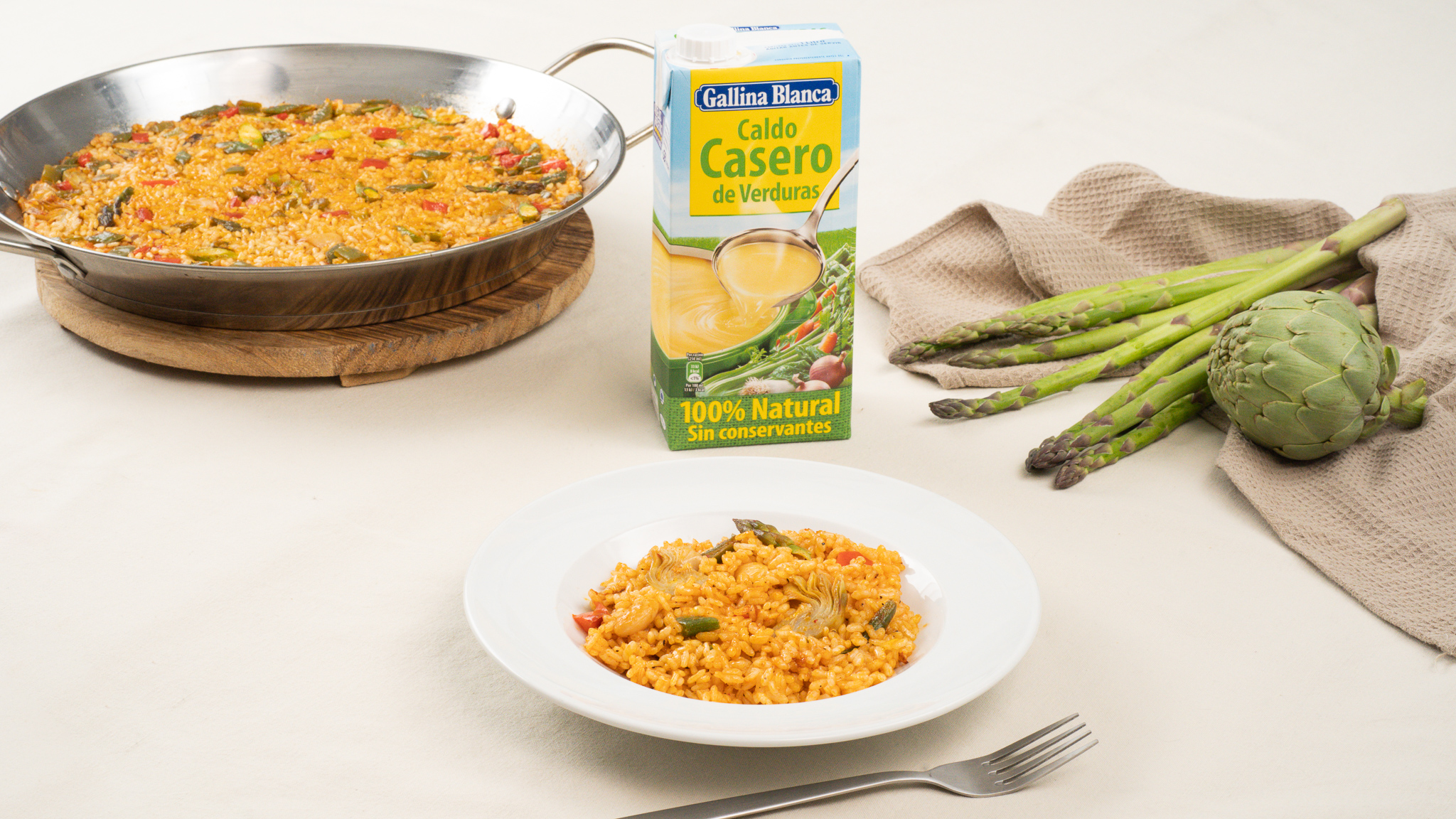 Paella de verduras Recetas Gallina Blanca