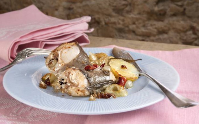 receta de pescadilla al horno