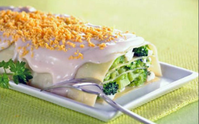Lasaña con Brócoli