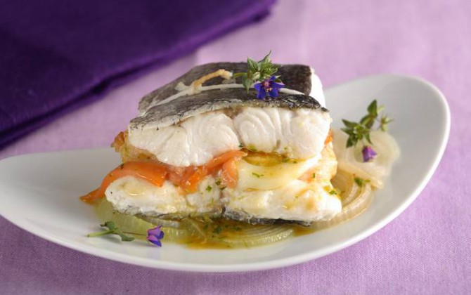 Merluza rellena con salmón