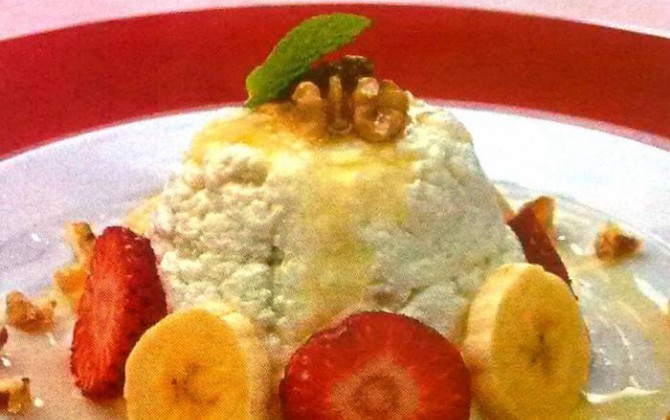 requeson con miel y nueces