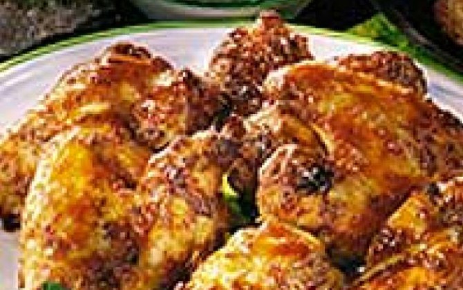 alitas de pollo a la mostaza