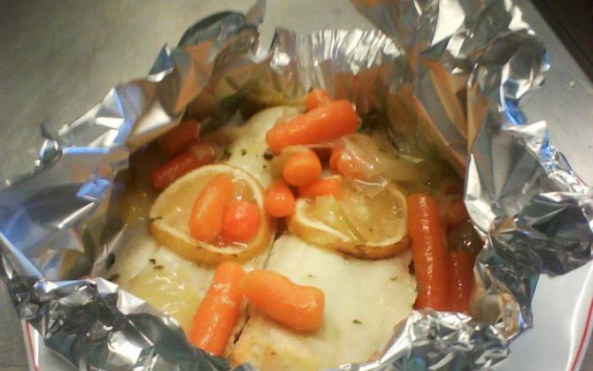 bacalao al horno en papillote