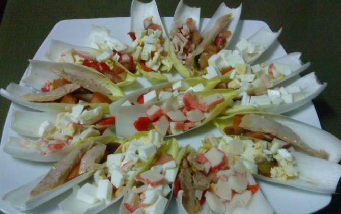 endivias rellenas variadas de dieta