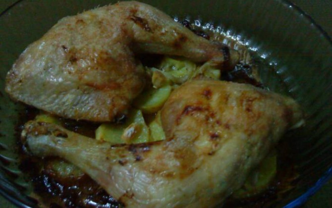 muslos de pollo al horno de dieta