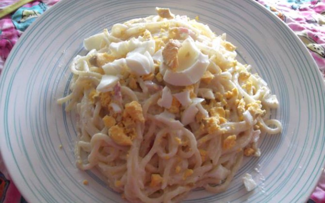 espaguetis con nata y bacon para juanjose73