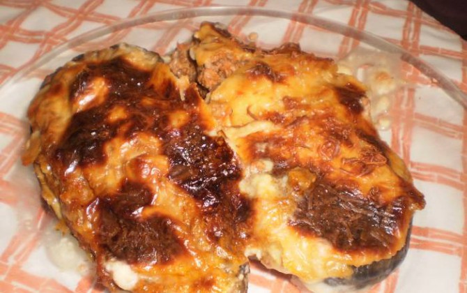 berenjenas rellenas de carne picada al horno