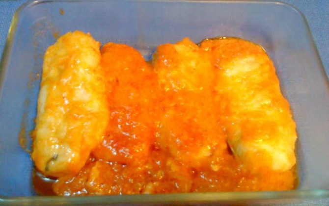 lomos de merluza rápida con tomate para tupper