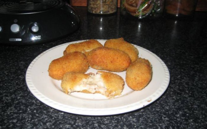 croquetas líquidas de pavo