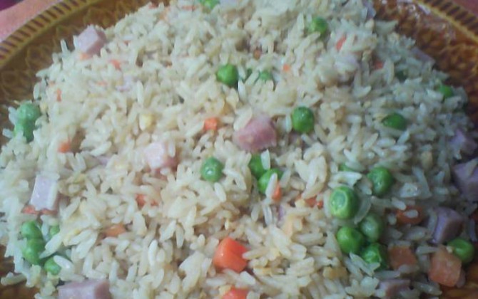 arroz frito con soja