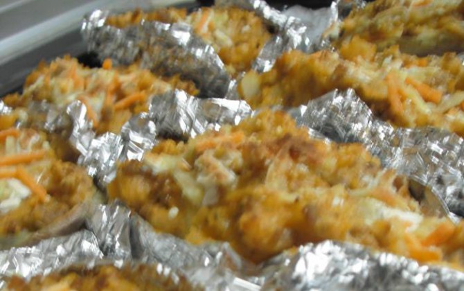 patatas asadas a la boloñesa