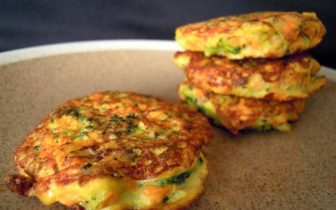 tortitas de brócoli y zanahoria