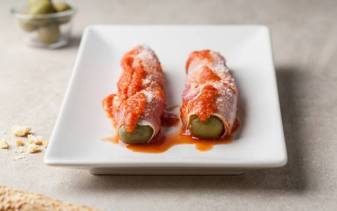 Rollitos de jamón cocido