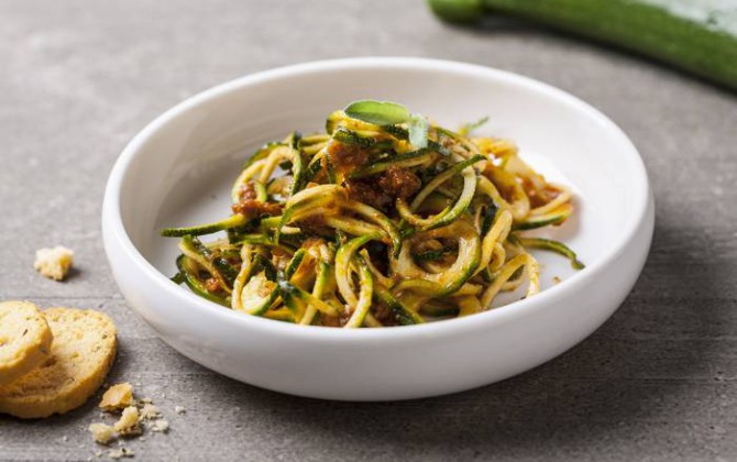 Espaguetis con calabacín