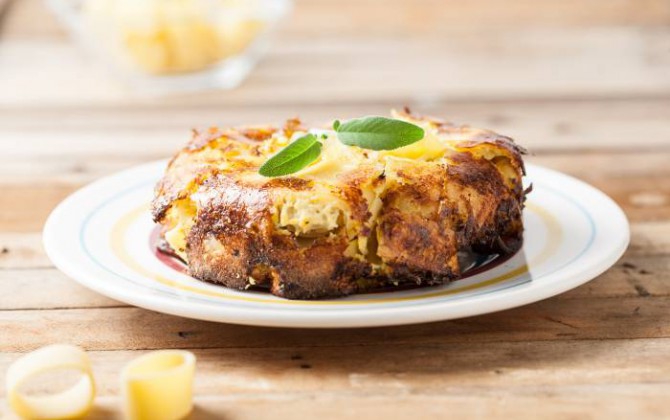 Tortilla de espaguetis