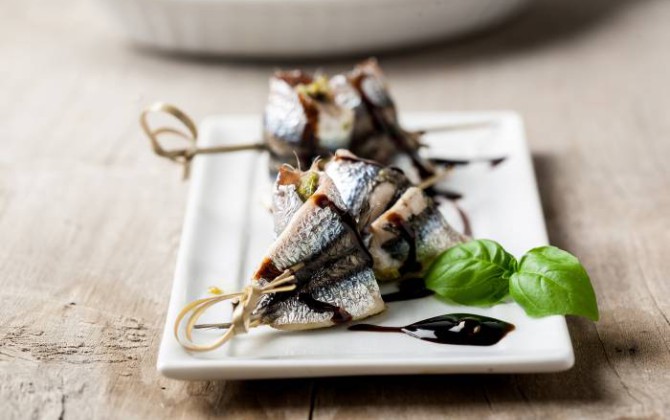 Anchoas al pesto