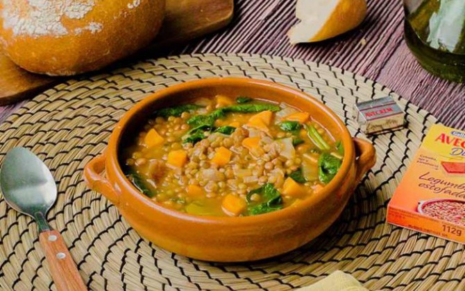 como preparar lentejas con espinacas