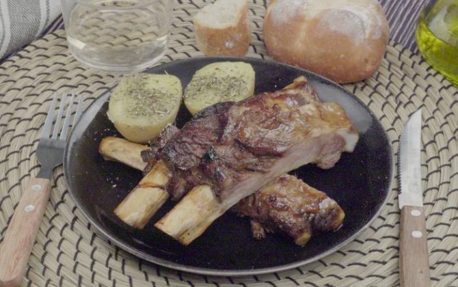 Costillas de cerdo a la miel