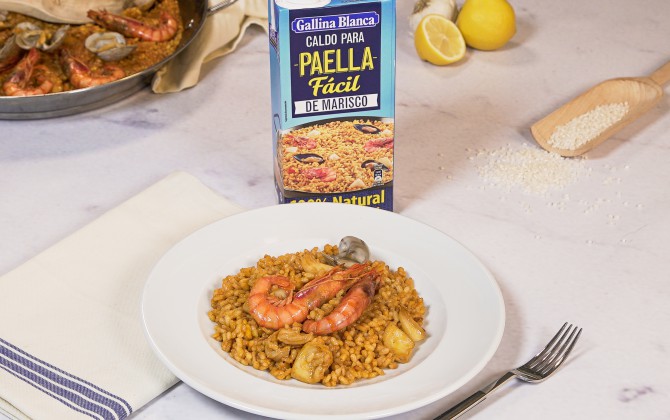 Emplatado con producto arroz marinero