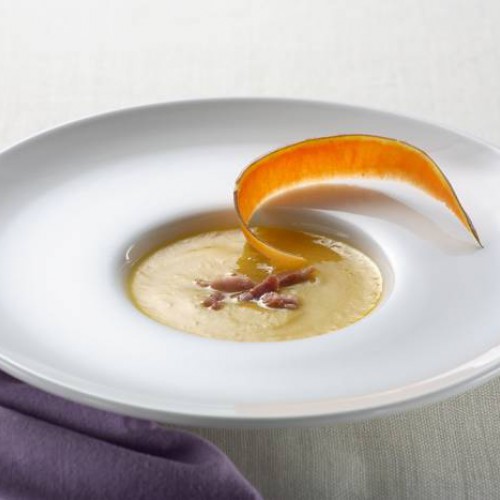 Crema de calabaza y puerros