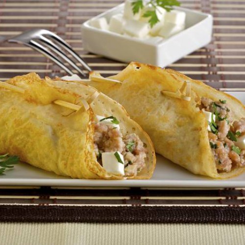 Receta de Crepes de rellenas de Carne