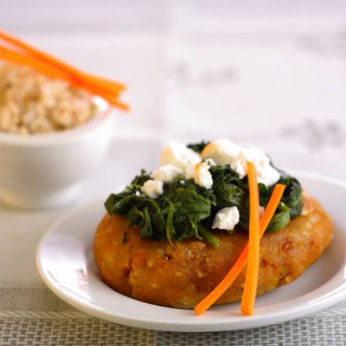 Hamburguesas de arroz y verduras