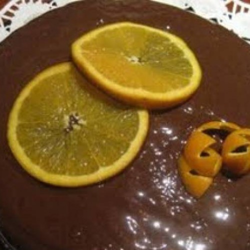 tarta de naranja y chocolate