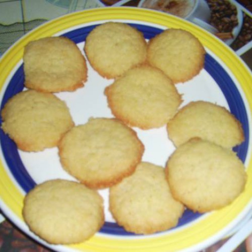 galletas de coco y mantequilla
