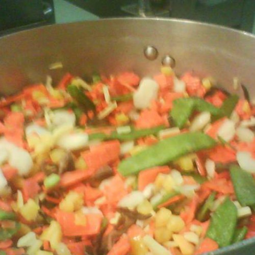 salteado de verduras con curry