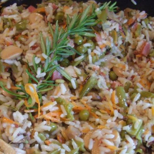 arroz con un toquecito de romero
