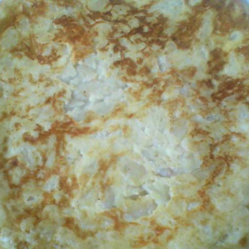 tortilla de coliflor y queso