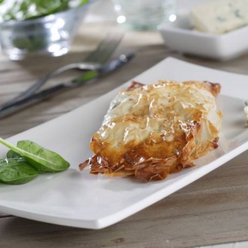 Crujientes rellenos de queso y espinacas