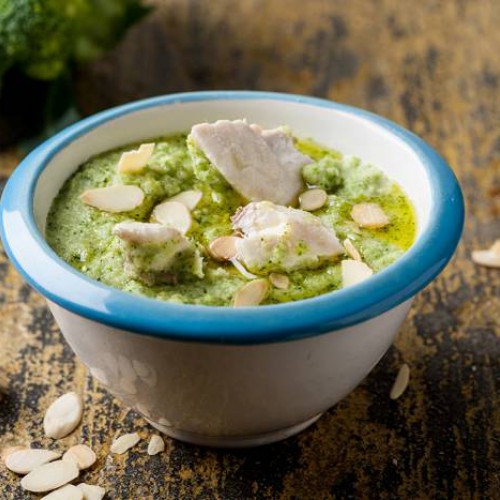 Crema de brócoli y rape