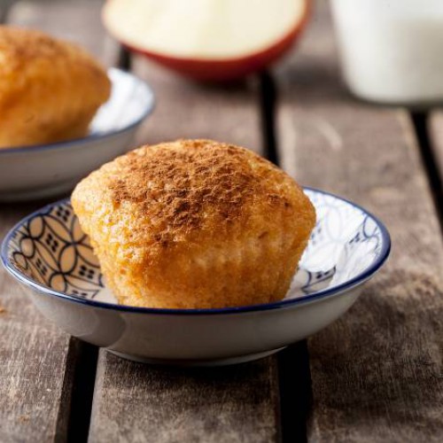 Muffins integrales de manzana