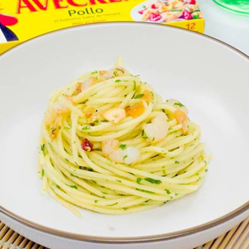 receta_espaguetis con gambas al ajillo_gallina blanca