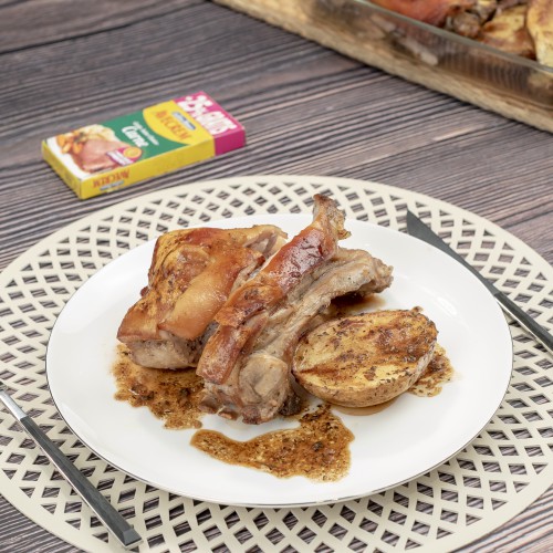 Cochinillo asado al horno con producto