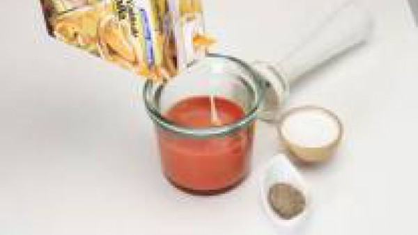 Segundo paso crema de pimientos rojos