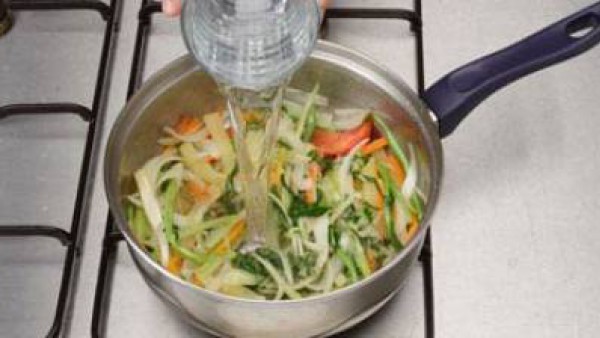 Primer paso sopa de verduras