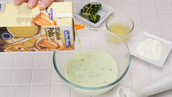Primer paso crema de pepino a la menta