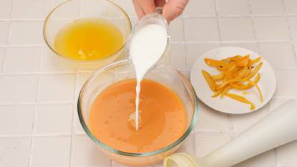 Tercer paso crema de zanahorias al perfume de naranja