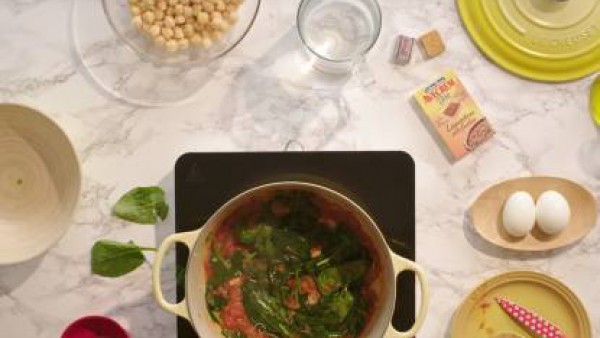 Cómo hacer garbanzos con espinacas - paso 2