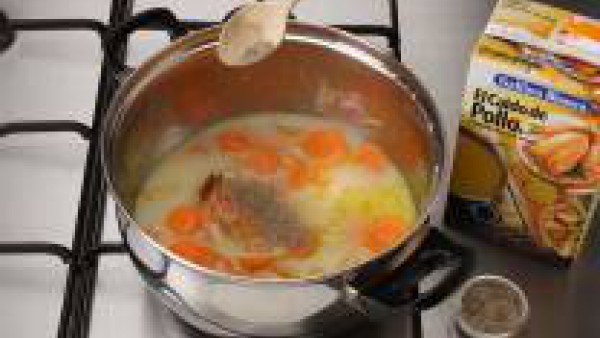 Segundo paso sopa fria de zanahorias y naranjas