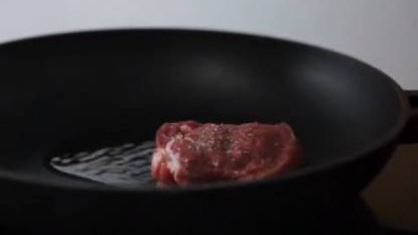 fríe la carne