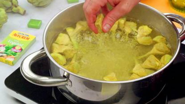 Primer paso alcachofas en tempura