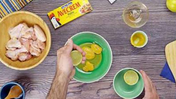Paso uno alitas con mostaza y miel