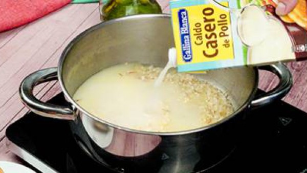 Segundo paso risotto a la milanesa