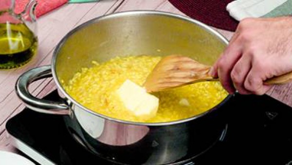 Tercer paso risotto a la milanesa