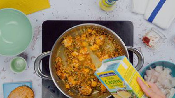 Paso 2 arroz con bacalao y coliflor